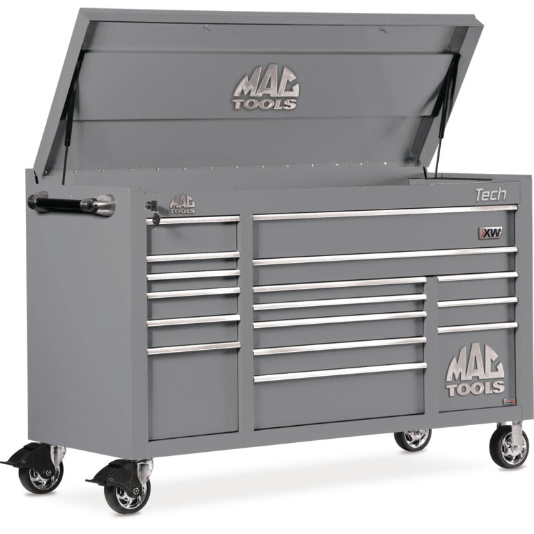 Tech™ Series 16-Drawer Drop Top Workstation - Carbon Gray