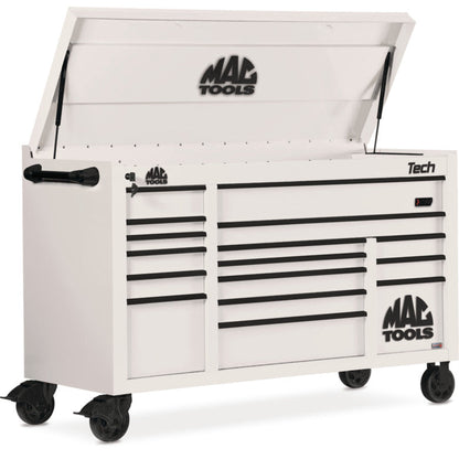 Tech™ Series 16-Drawer Drop Top Workstation - Titanium White