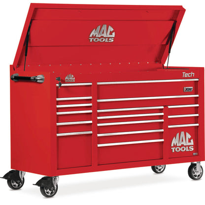 Tech™ Series 16-Drawer Drop Top Workstation - Firebrick Red