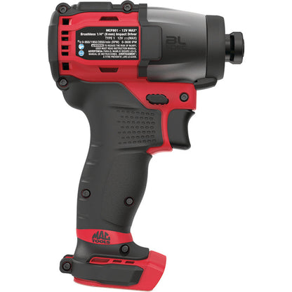 12V MAX* 1/4" Drive Brushless Impact Driver (Tool Only)