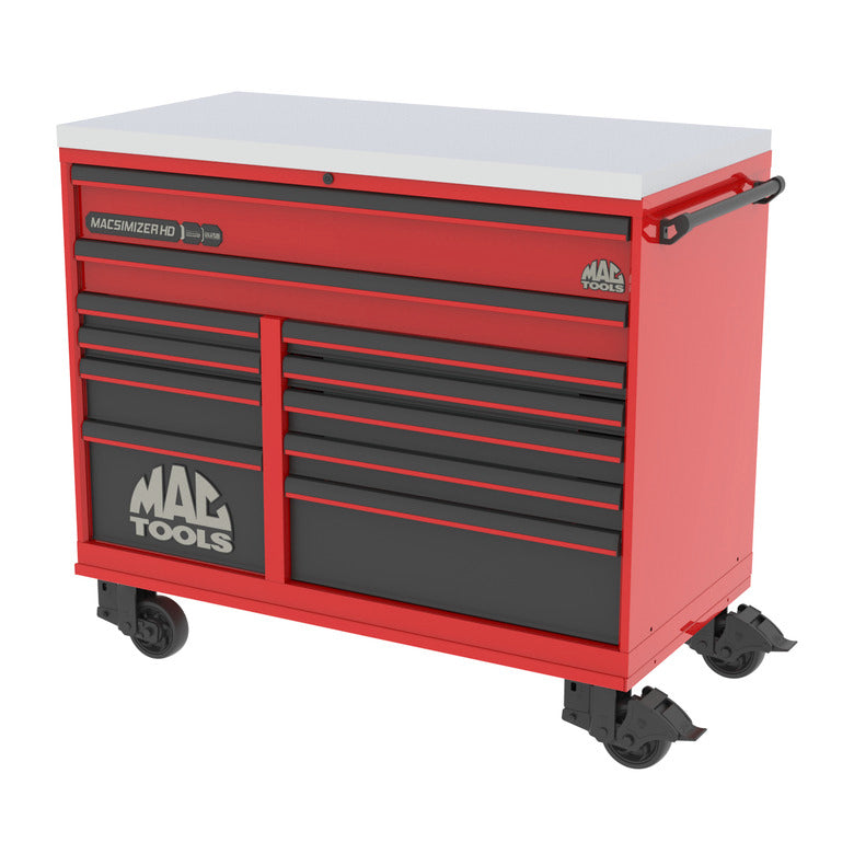 Macsimizer® HD Workstation 56" - Supercar Red-Crinkle Black