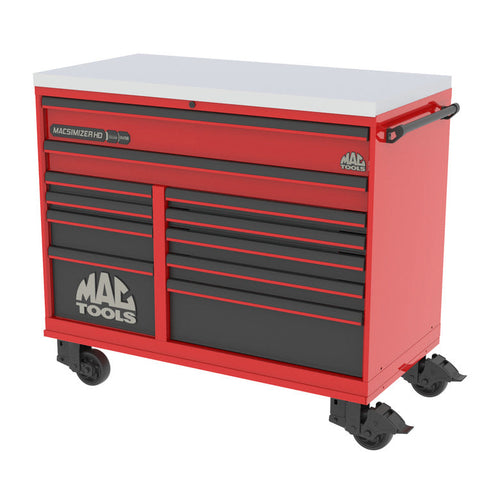 Macsimizer® HD Workstation 56" - Supercar Red-Crinkle Black