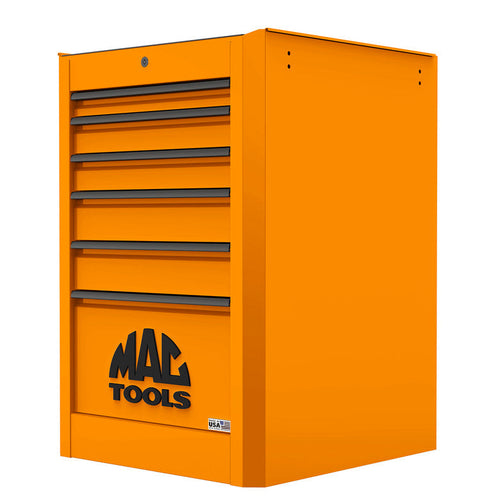 Macsimizer® 6-Drawer Side Box with PowerTech™ Drawer - Fireball Orange