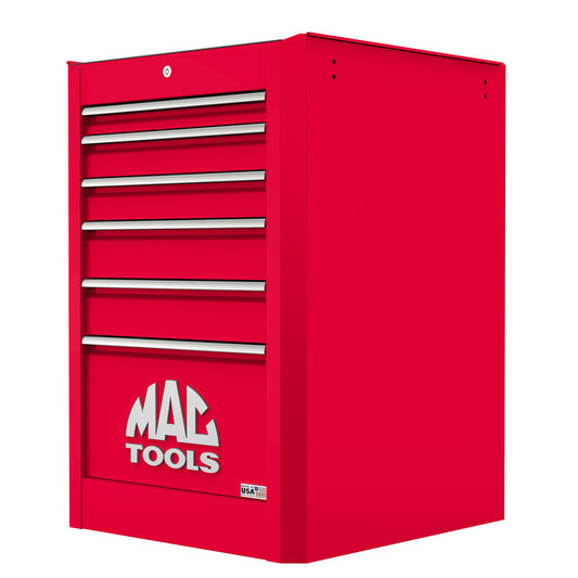 Macsimizer® 6-Drawer Side Box with PowerTech™ Drawer - Firebrick Red