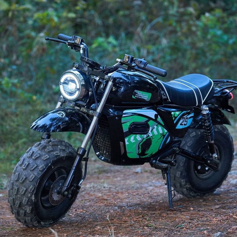 MotoTec 60v 1500w Electric Powered Mini Bike Lithium Black