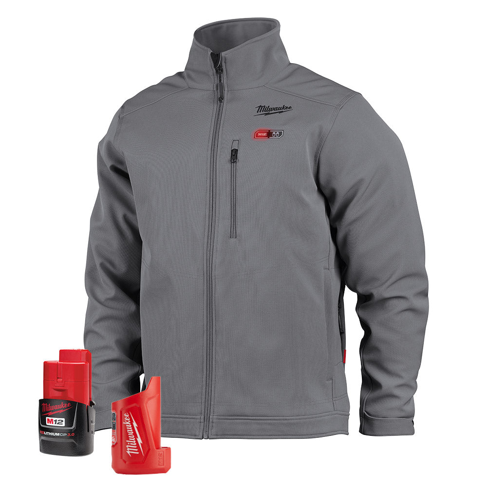 Milwaukee 204G-21 M12 Heated ToughShell Jacket Kit - Last Generation (Gray)