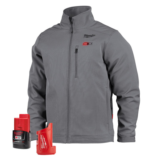 Milwaukee 204G-21 M12 Heated ToughShell Jacket Kit - Last Generation (Gray)