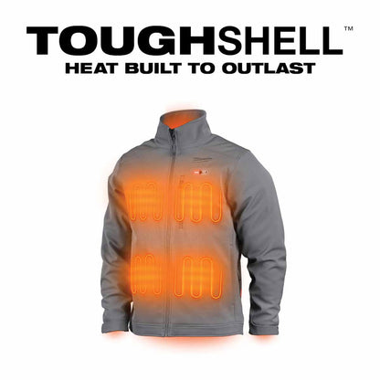 Milwaukee 204G-21 M12 Heated ToughShell Jacket Kit - Last Generation (Gray)