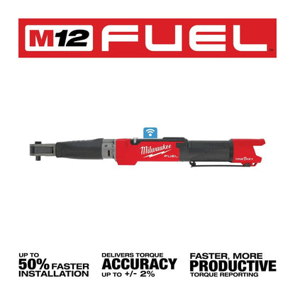 Milwaukee 2465-20 M12 FUEL 3/8" Digital Torque Wrench w/ ONE-KEY Bare Tool