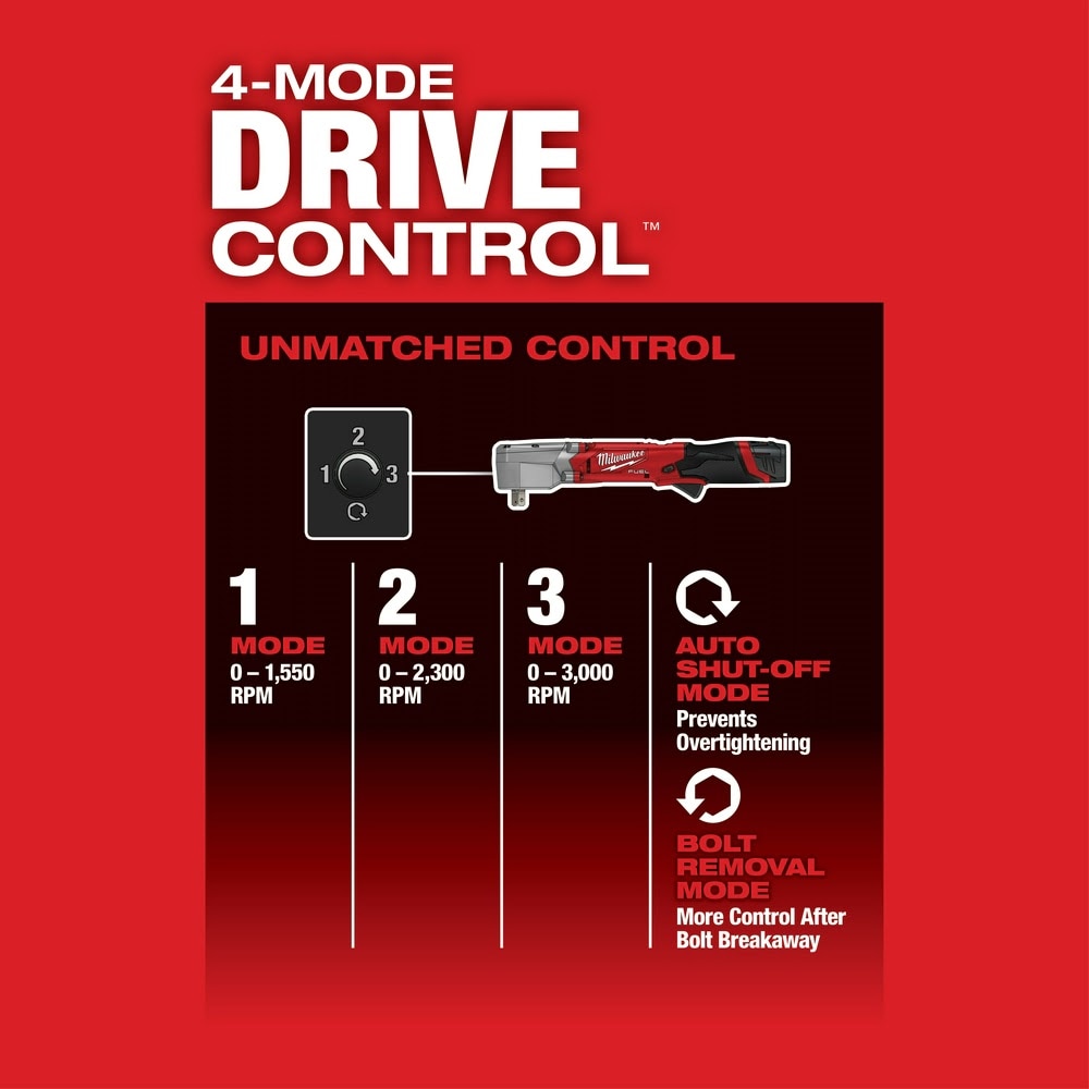 Milwaukee 2565P-20 M12 FUEL 1/2" Right Angle Impact Wrench w/ Pin Detent (Bare Tool)