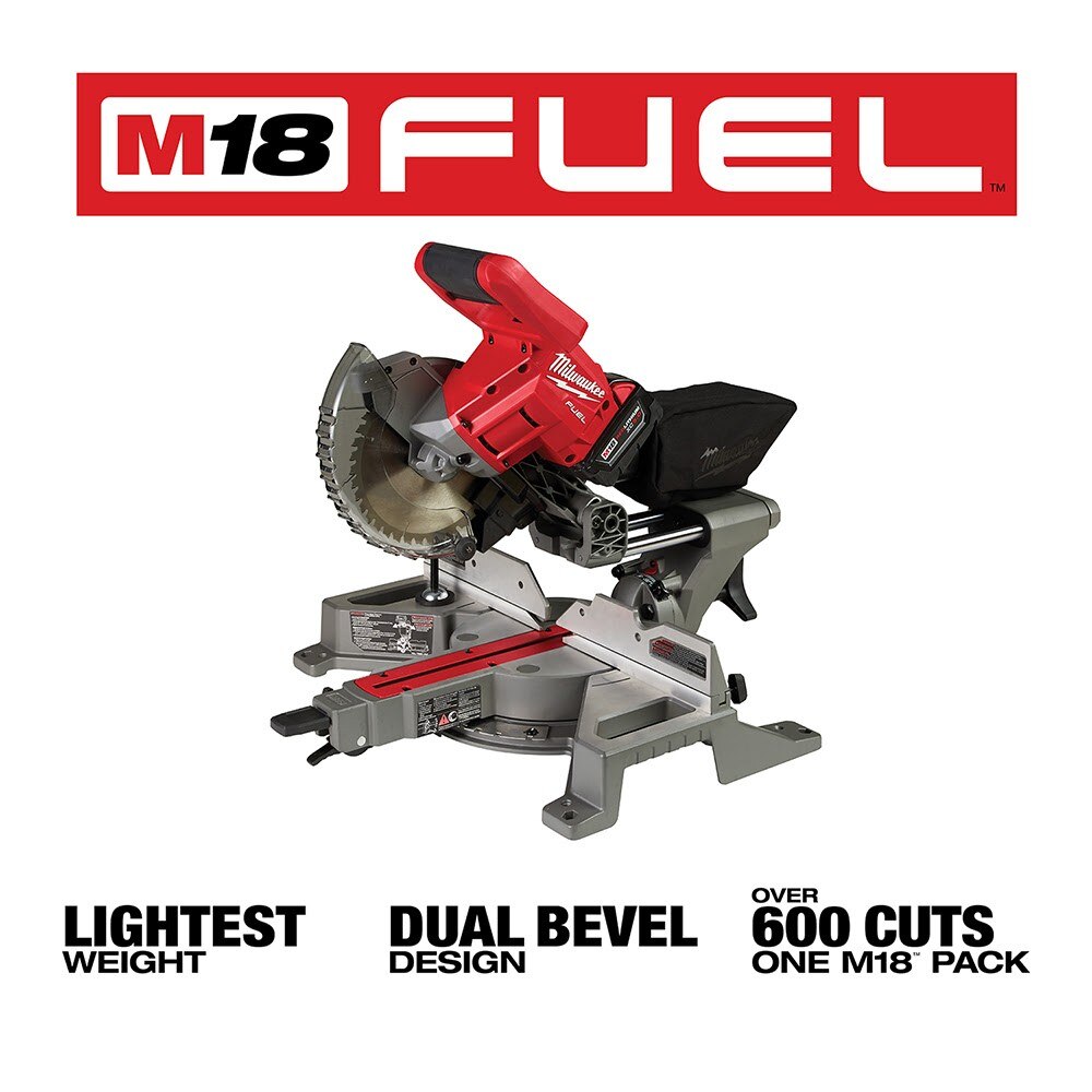 Milwaukee  2733-21 M18 FUEL 7-1/4" Dual Bevel Sliding Compound Miter Saw Kit