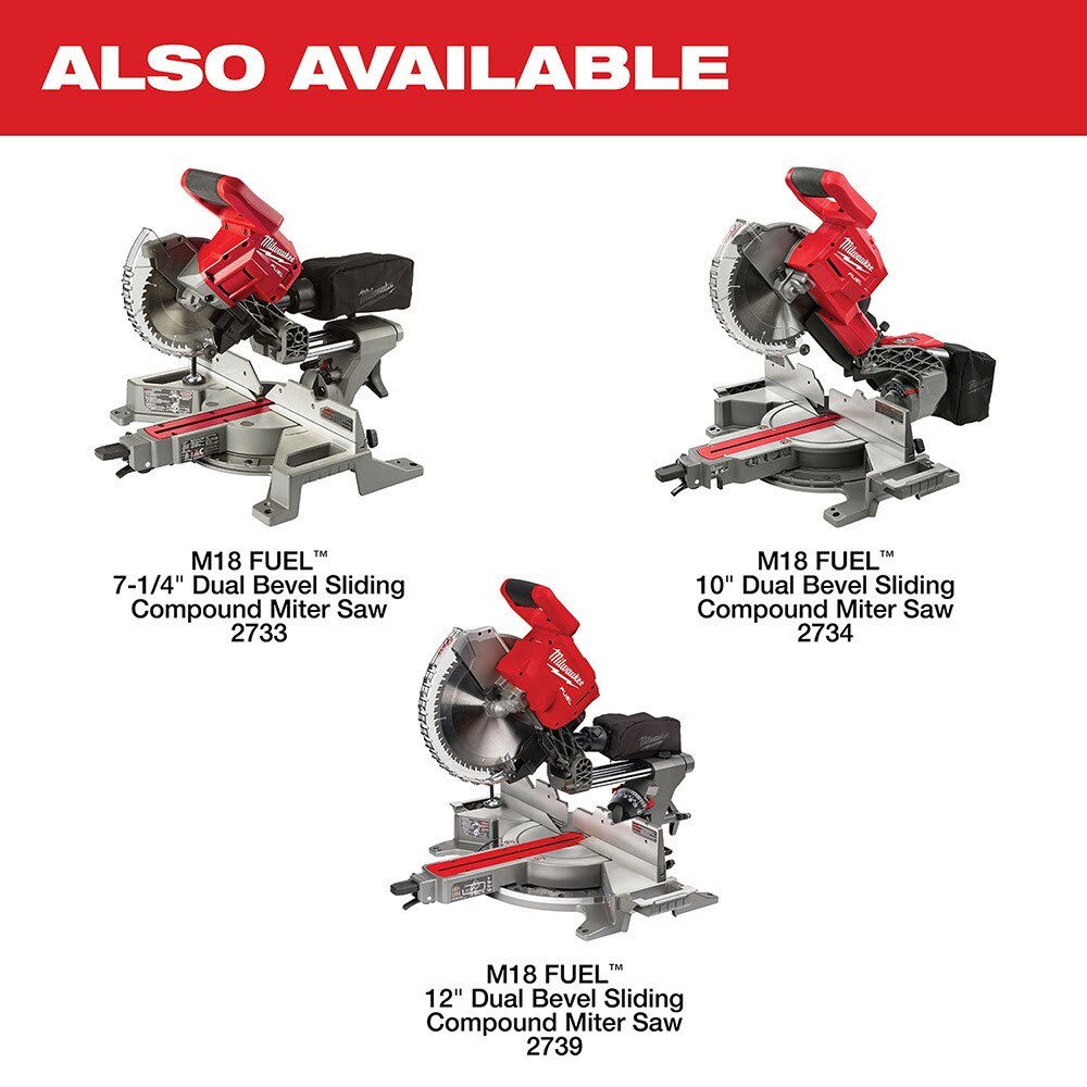Milwaukee  2733-21 M18 FUEL 7-1/4" Dual Bevel Sliding Compound Miter Saw Kit