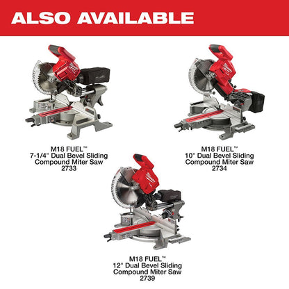Milwaukee  2733-21 M18 FUEL 7-1/4" Dual Bevel Sliding Compound Miter Saw Kit