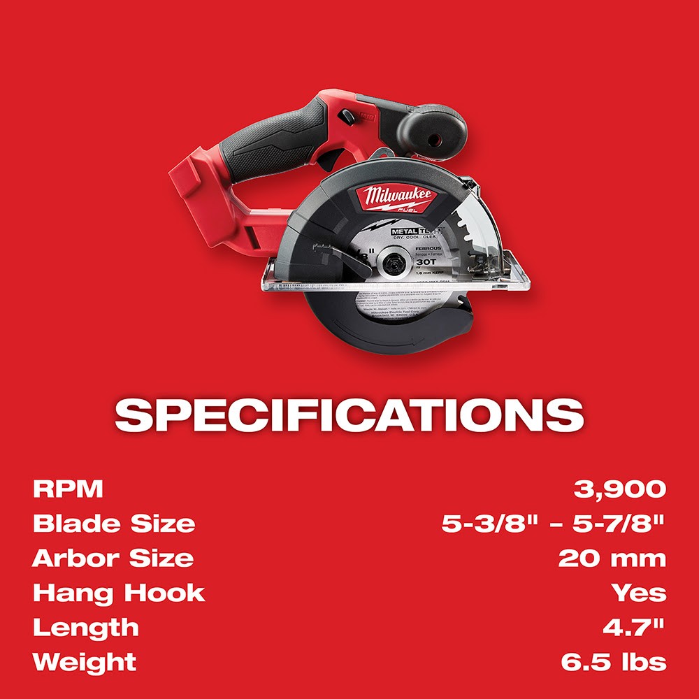 Milwaukee 2782-20 M18 FUEL 5-3/8" - 5-7/8" Metal Circular Saw Bare Tool
