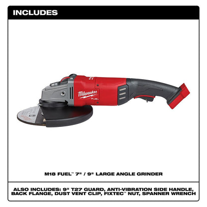 Milwaukee 2785-20 M18 FUEL 7" / 9" Large Angle Grinder