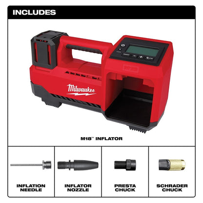 Milwaukee 2848-20 M18 Compact Tire Inflator, Tool Only