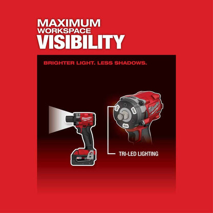 Milwaukee 2855-22 M18 FUEL™ 1/2" Compact Impact Wrench w/ Friction Ring Kit