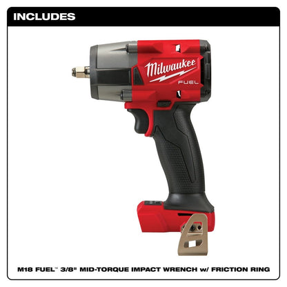 Milwaukee  2960-20  "M18 FUEL™ 3/8 " Mid-Torque Impact Wrench w/ Friction Ring Bare Tool "