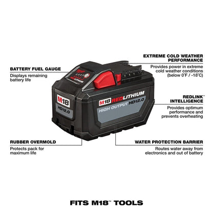 Milwaukee 48-11-1812 M18 REDLITHIUM High Output HD12.0 Battery Pack