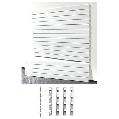 StoreWall | 4′ Standard Duty Slatwall (4 pcs) + Installstrips