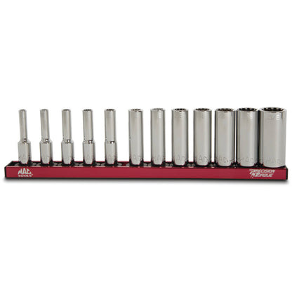 12-PC. 1/4" Drive SAE Deep Spline Socket Set