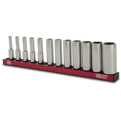 12-PC. 1/4" Drive SAE Deep Spline Socket Set