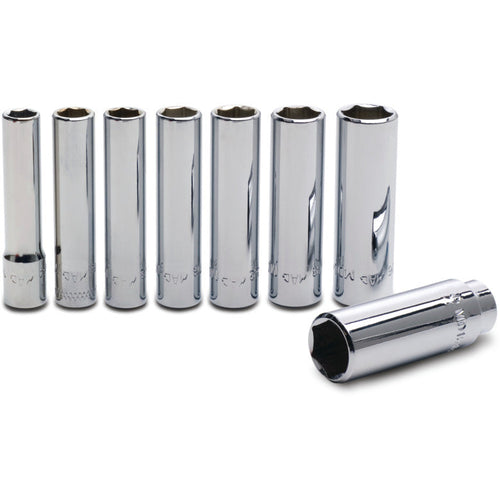 8-PC. 1/4" Drive SAE Deep Socket Set - 6-PT.