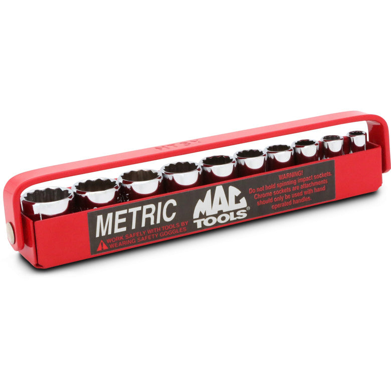 10-PC. 1/4" Drive Metric Socket Set - 12-PT.