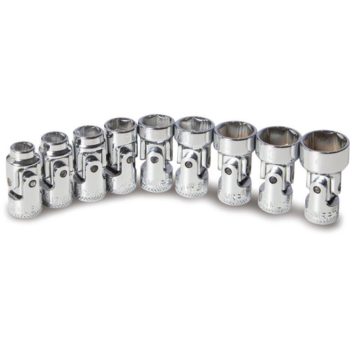 9-PC. 1/4" Drive Metric Universal Socket Set - 6-PT.