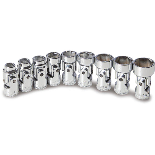 9-PC. 1/4" Drive Metric Universal Socket Set - 6-PT.