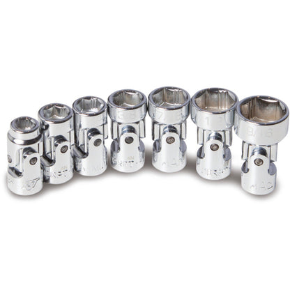 7-PC. 1/4" Drive SAE Universal Socket Set - 6-PT.