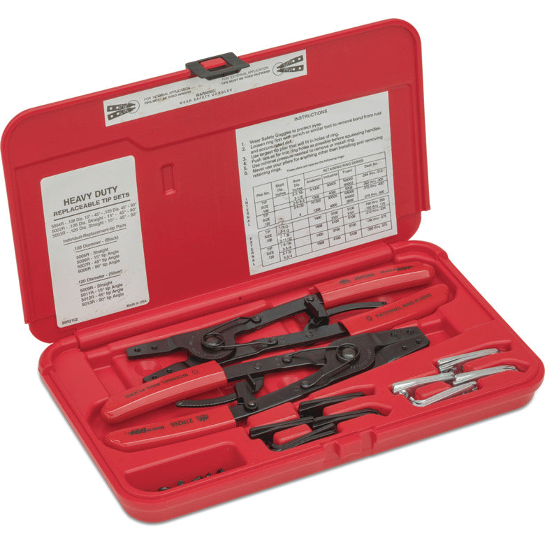 2-PC. Ratcheting Snap Ring Pliers Set