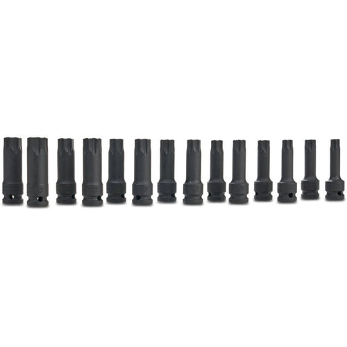 14-PC. 1/2" Drive R.B.R.T.™ Long Metric/SAE Impact Hex Set