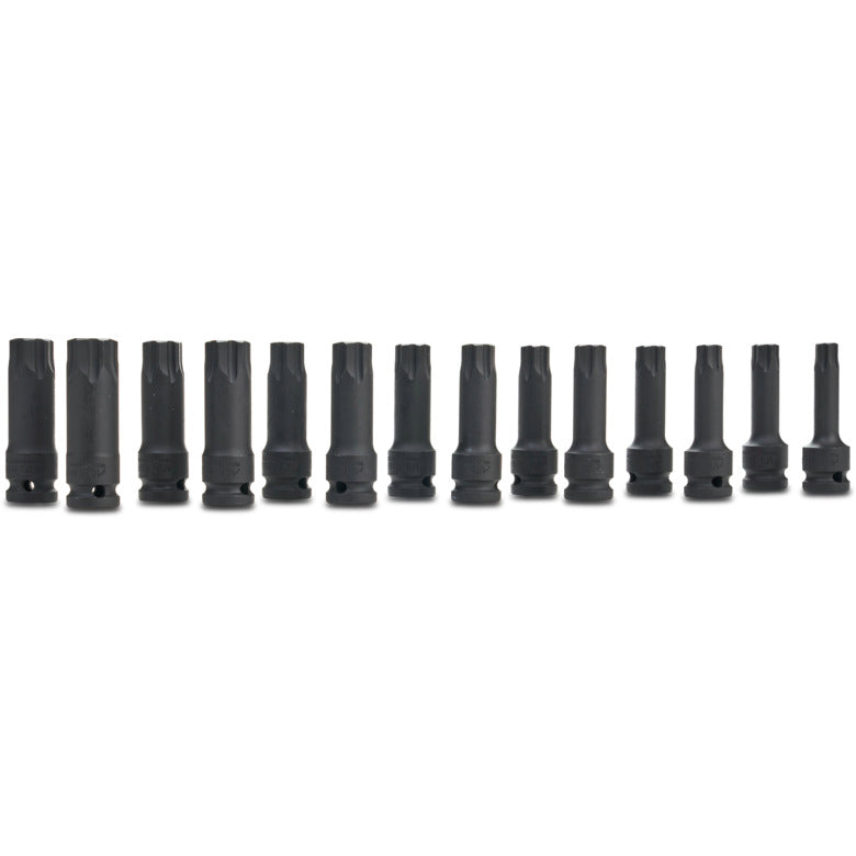 14-PC. 1/2" Drive R.B.R.T.™ Long Metric/SAE Impact Hex Set
