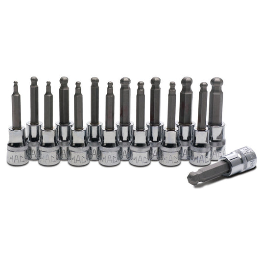 15-PC. 3/8" Drive SAE and Metric Speed Hex Bit Set
