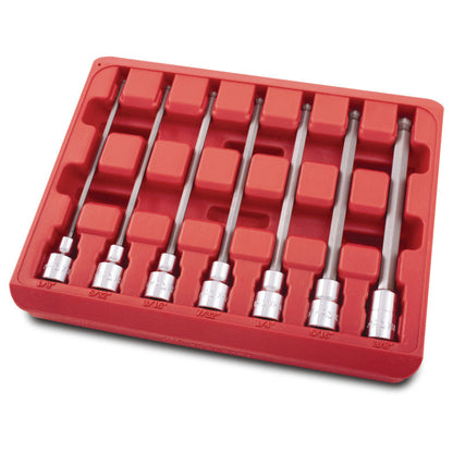 7-PC. 3/8" Drive SAE Long Ball-End Hex Driver Set