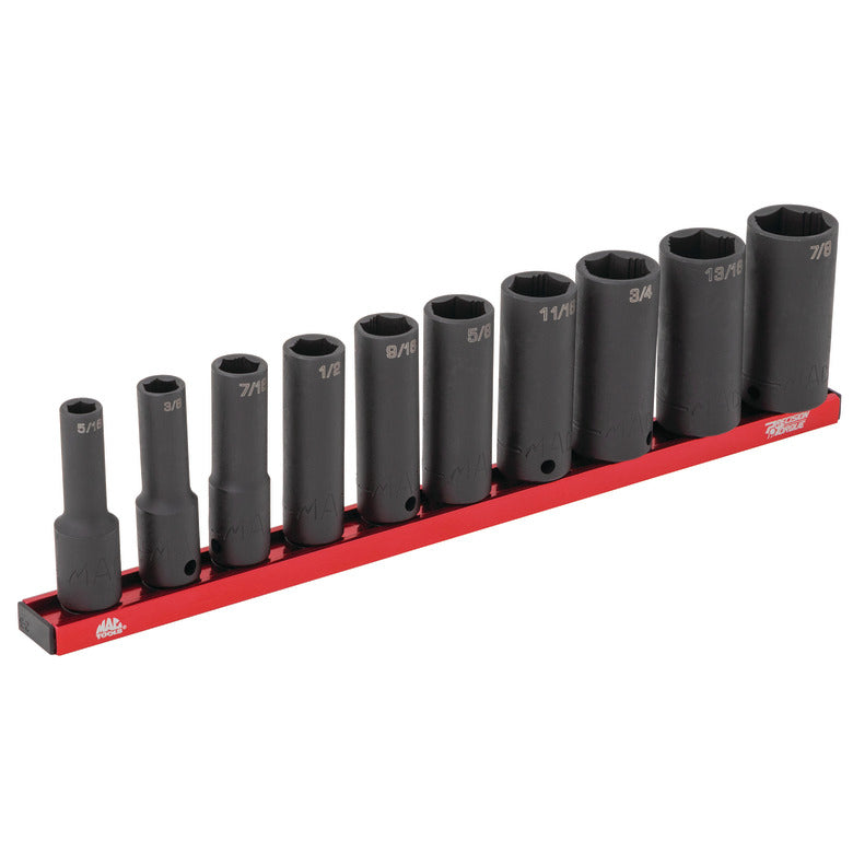 14-PC. 3/8" Drive Metric Deep Impact Socket Set - 6-PT.
