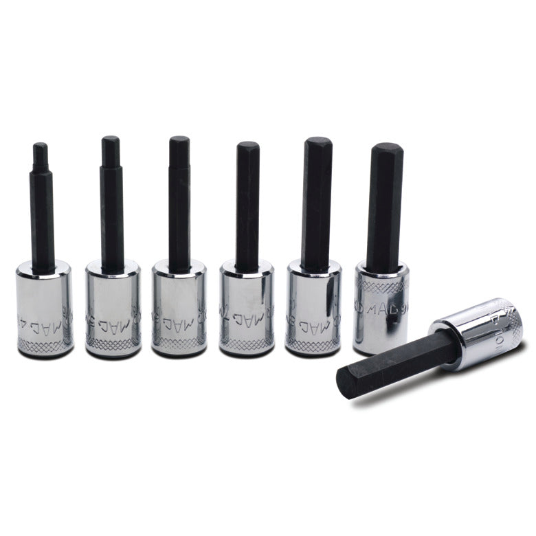 7-PC. 3/8" Drive Metric Hex Driver Set