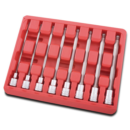 8-PC. 3/8" Drive Metric Long Speed Hex Driver Set