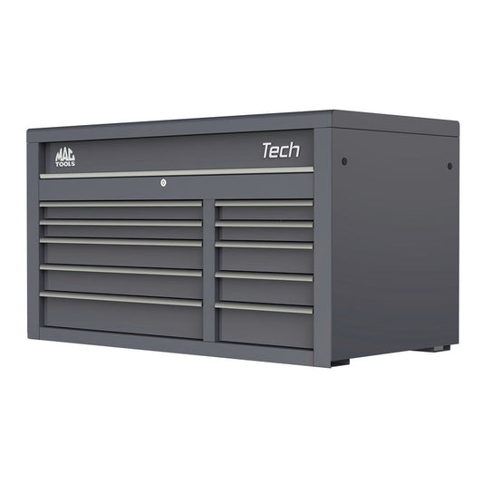 Tech™ Series 10-Drawer Top Chest - Carbon Gray