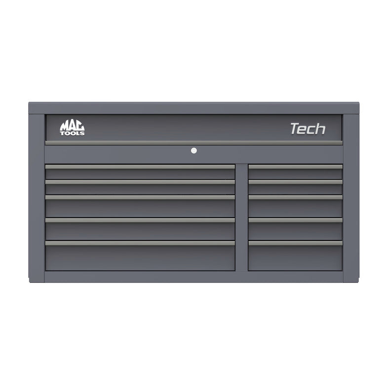 Tech™ Series 10-Drawer Top Chest - Carbon Gray