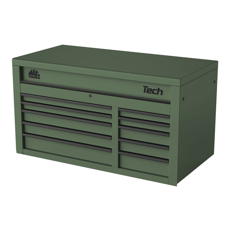 Tech™ Series 10-Drawer Top Chest - Olive Green