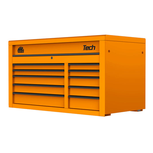 Tech™ Series 10-Drawer Top Chest - Fireball Orange