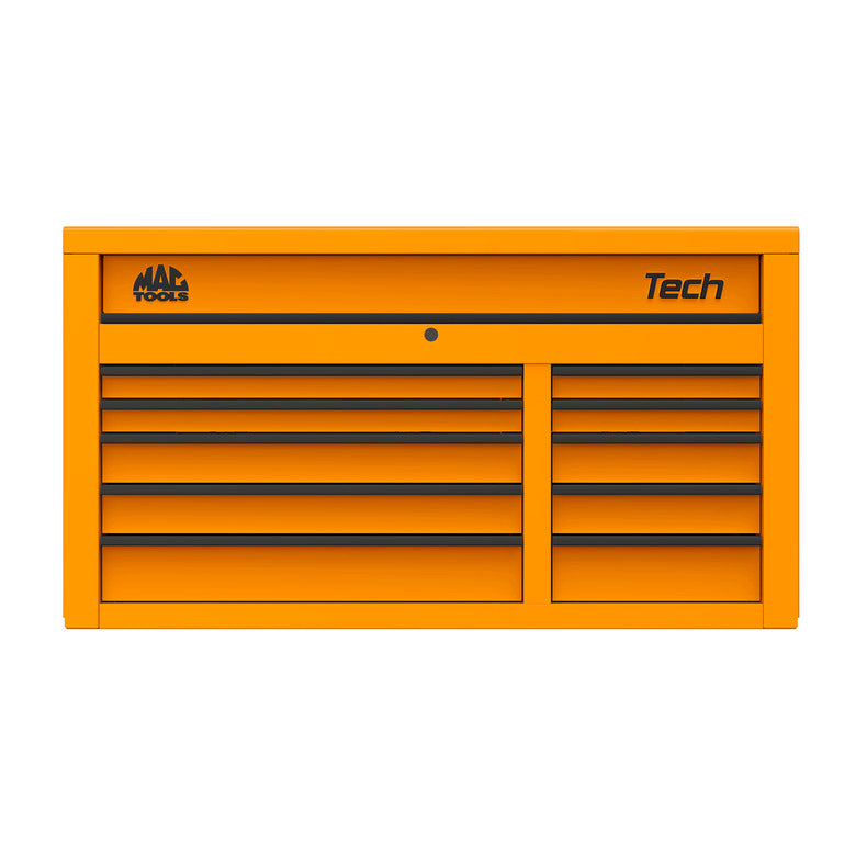 Tech™ Series 10-Drawer Top Chest - Fireball Orange