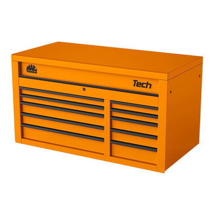 Tech™ Series 10-Drawer Top Chest - Fireball Orange