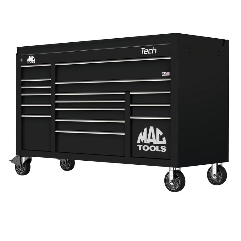 Tech™ Series 16-Drawer Drop Top Workstation - Galaxy Black