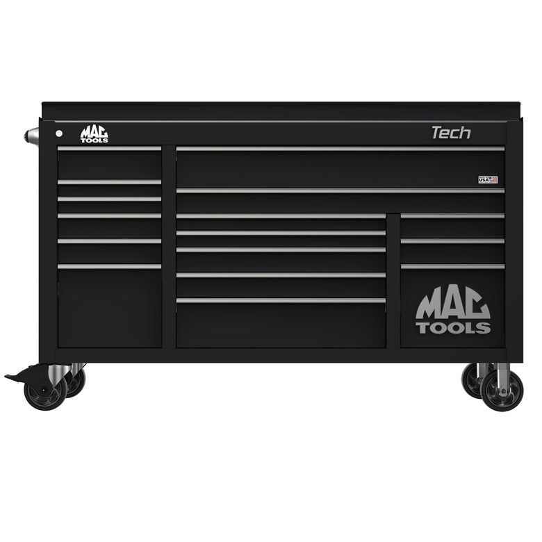 Tech™ Series 16-Drawer Drop Top Workstation - Galaxy Black