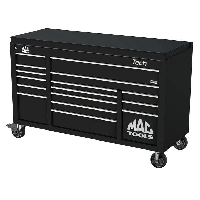 Tech™ Series 16-Drawer Drop Top Workstation - Galaxy Black