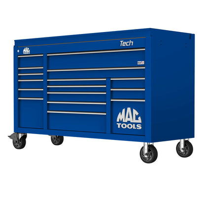 Tech™ Series 16-Drawer Drop Top Workstation - Sapphire Blue