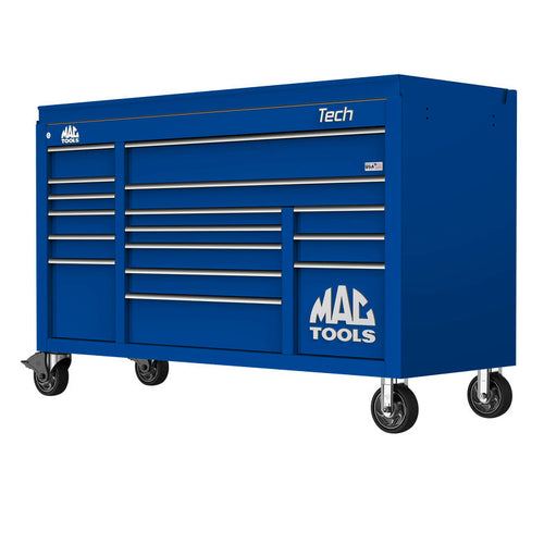 Tech™ Series 16-Drawer Drop Top Workstation - Sapphire Blue
